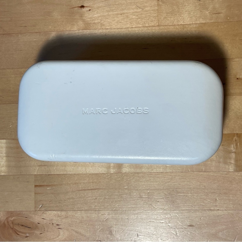 Marc Jacobs Large White Sunglasses Hard Case Oversized Eyewear Holder Designer